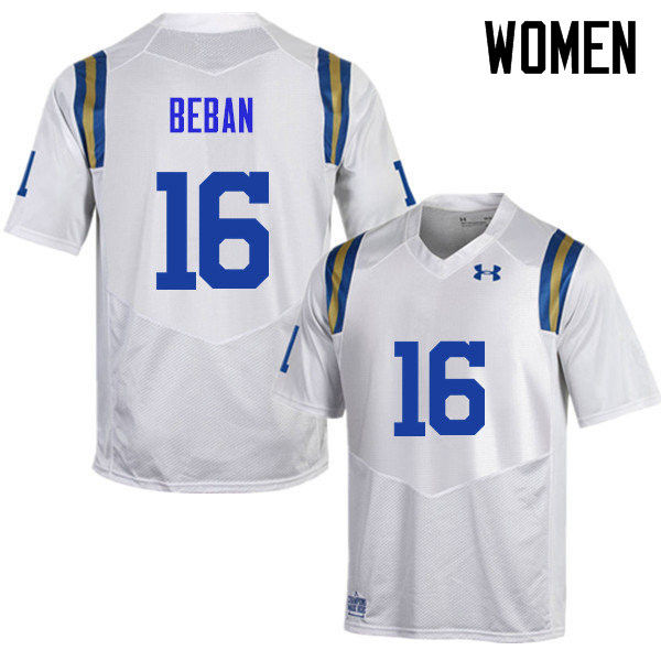 Women #16 Gary Beban UCLA Bruins Under Armour College Football Jerseys Sale-White